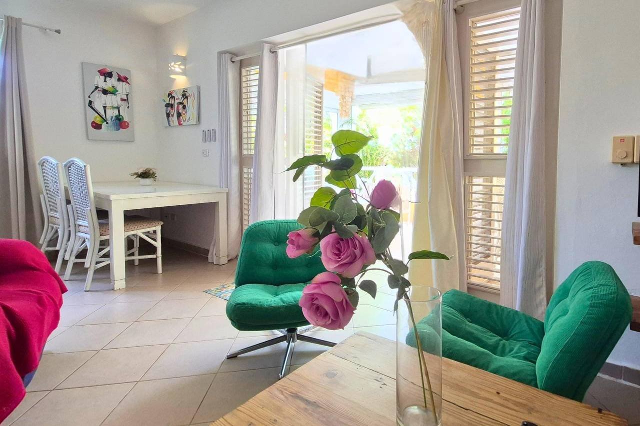3309-LivingArea1 Renovated Apartment only 50 meters from Playa Popy