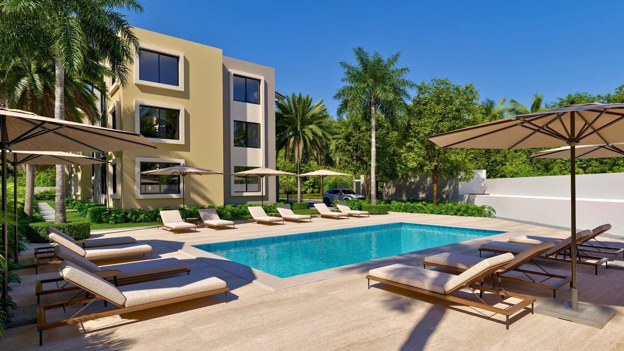 3328-Pool1 All-New Modern Apartments, 100m from Beautiful Playa Las Ballenas