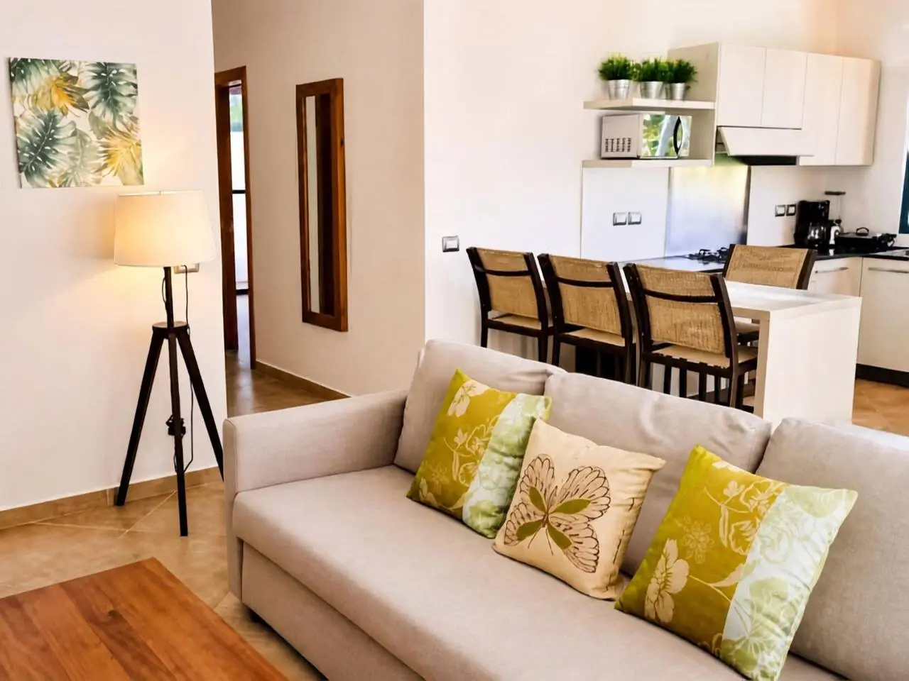 3393-LivingArea1 Modern 2-Bedroom Apartment in Playa Las Ballenas