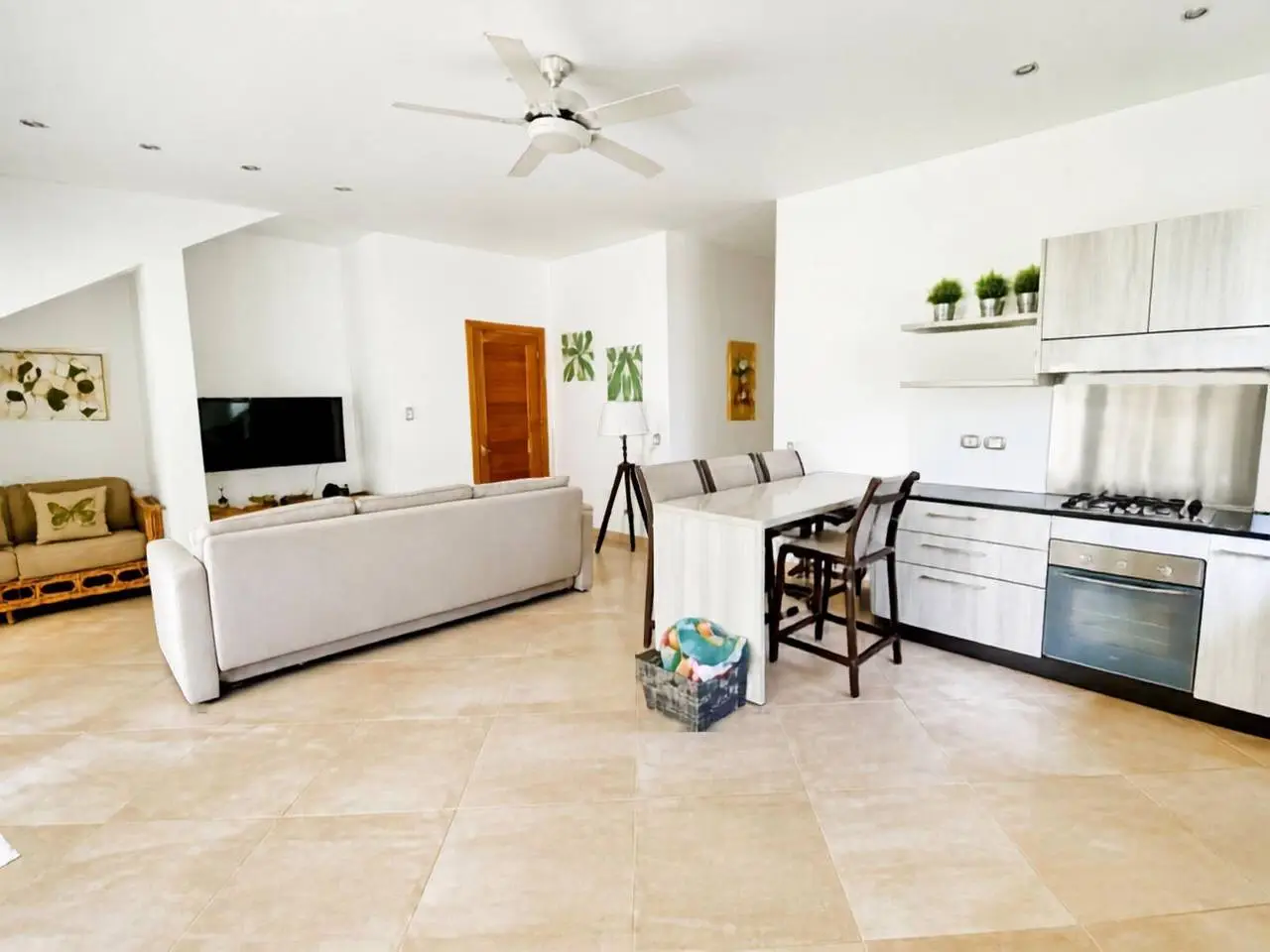 3393-LivingArea2 Modern 2-Bedroom Apartment in Playa Las Ballenas