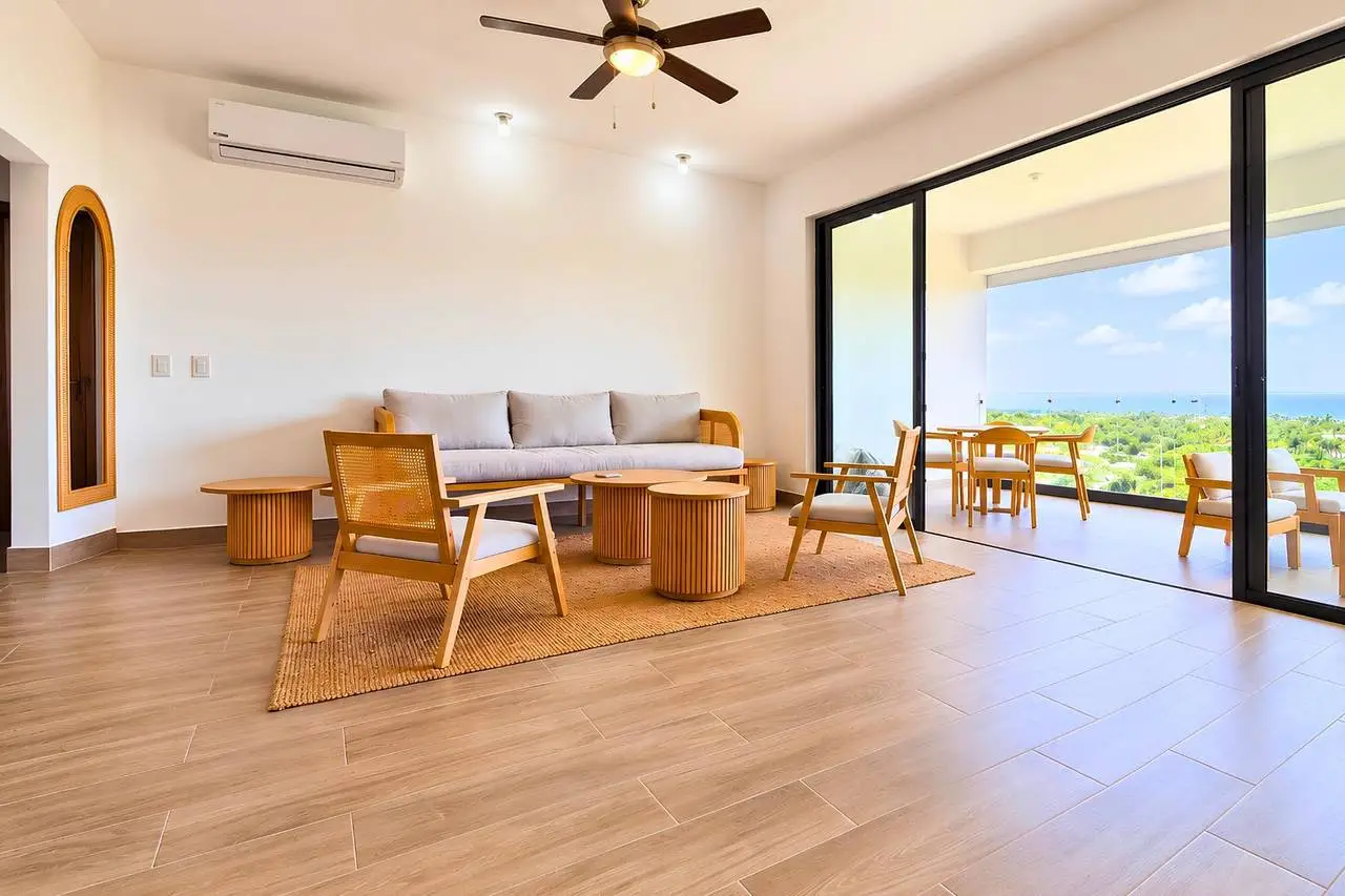 3401-LivingRoom4 Modern Apartment with Ocean View and Rooftop Pool