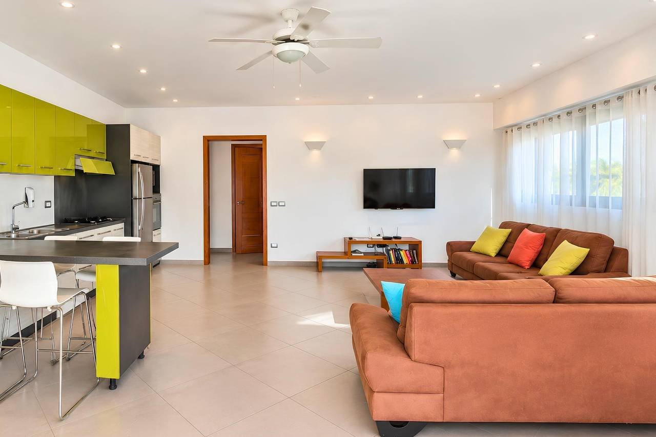 3403-livingarea3 3 Bedroom Apartment – Steps to Playa Punta Popy !