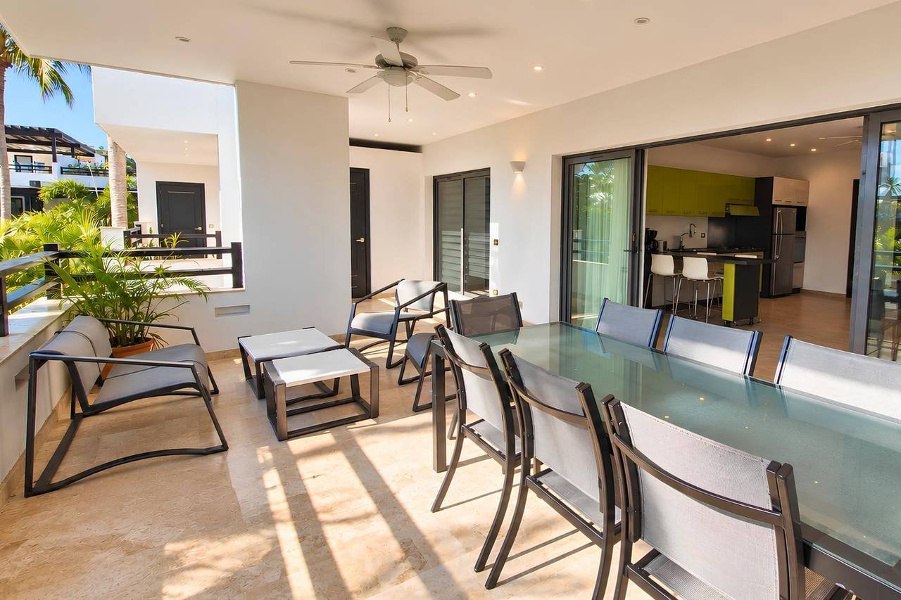 3403-terrace1 3 Bedroom Apartment – Steps to Playa Punta Popy !