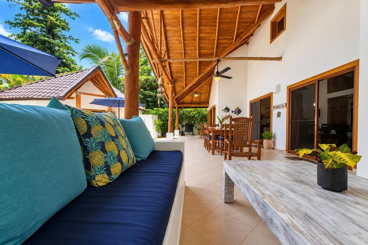 3406-Terrace4 Beautiful Tropical Villa with Bungalow 100m from Playa Las Ballenas !
