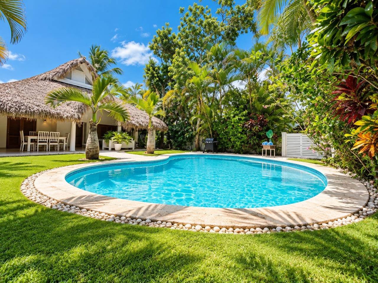 3407-pool1 Charming Villa Flo near Playa Punta Popy