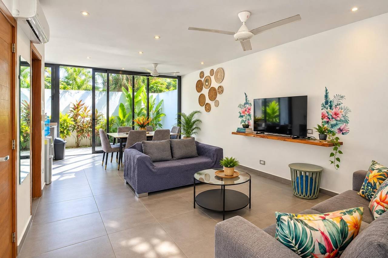 3408-livingarea4 Modern Townhouse near Playa Punta Popy