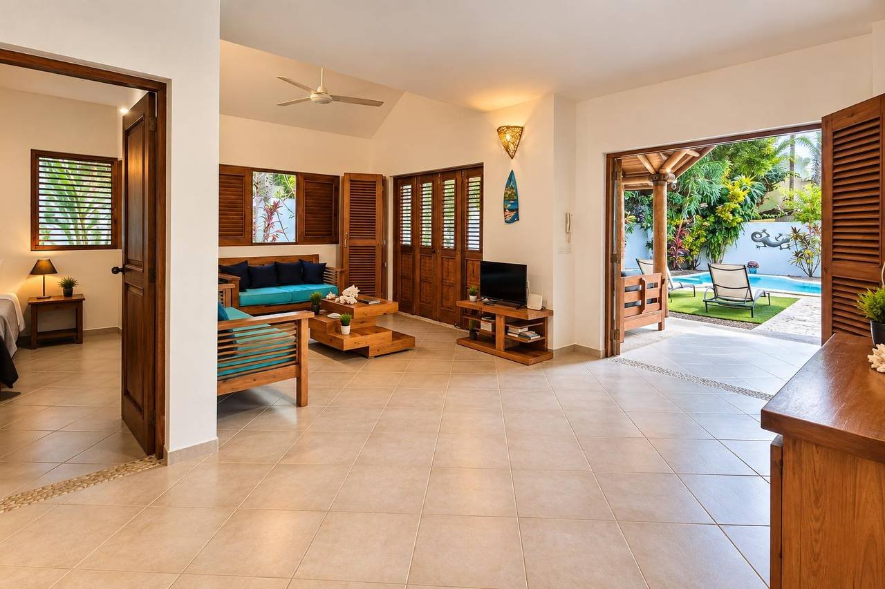 3414-LivingArea6 Charming Villa with Bungalow and Private Pool at Punta Popy