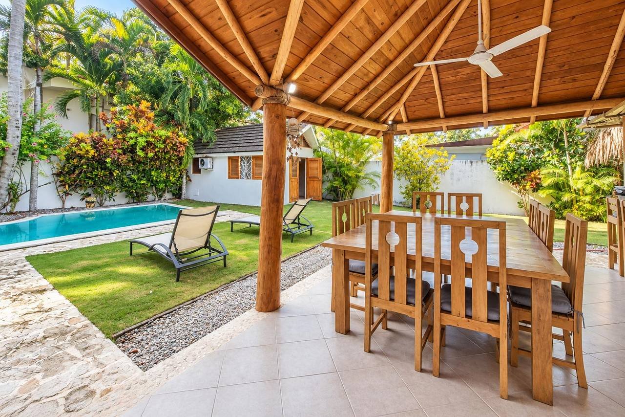 3414-terrace7 Charming Villa with Bungalow and Private Pool at Punta Popy