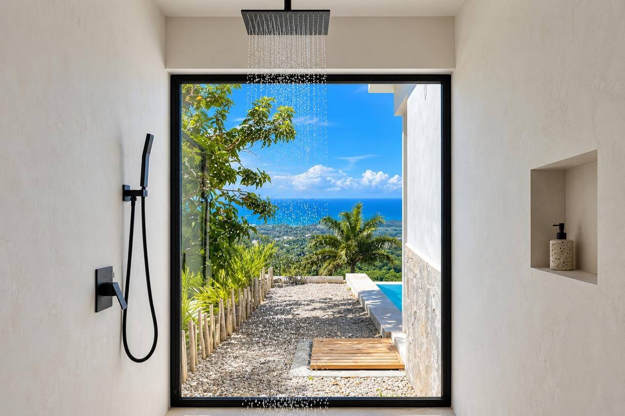 3430-Shower2 Beautiful Ocean View Villa at Bella Vista